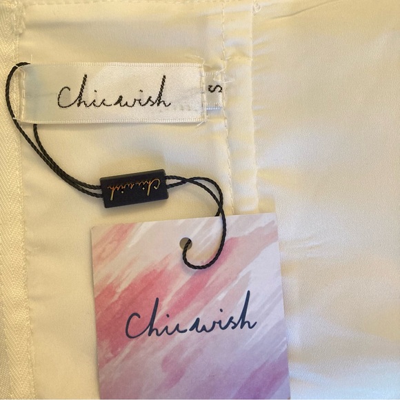 CHICWISH White Knotted Bow Strapless Crop Top NWT - Picture 7 of 8